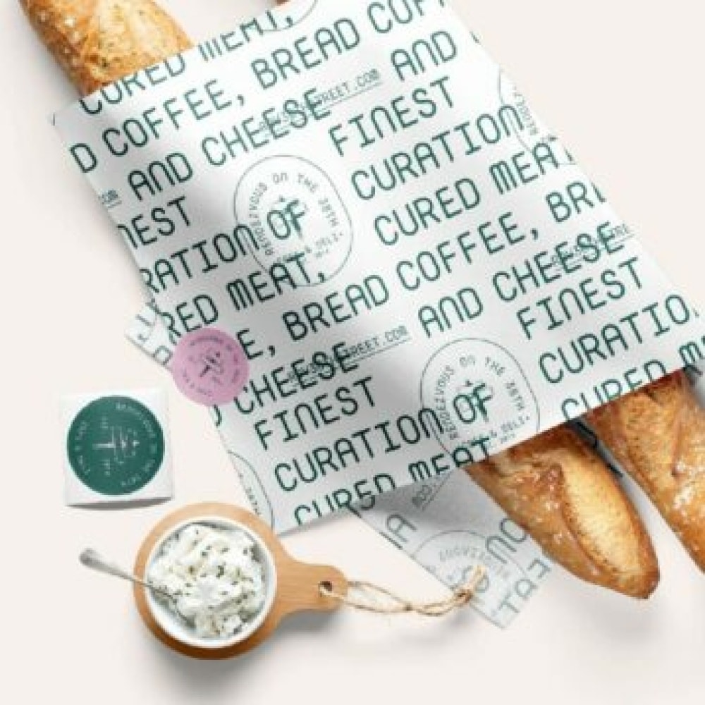 Large Printed Greaseproof Paper 500mmx 335mm