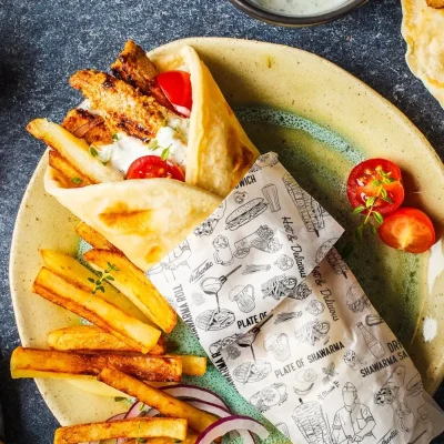 Black on White Greasproof Paper